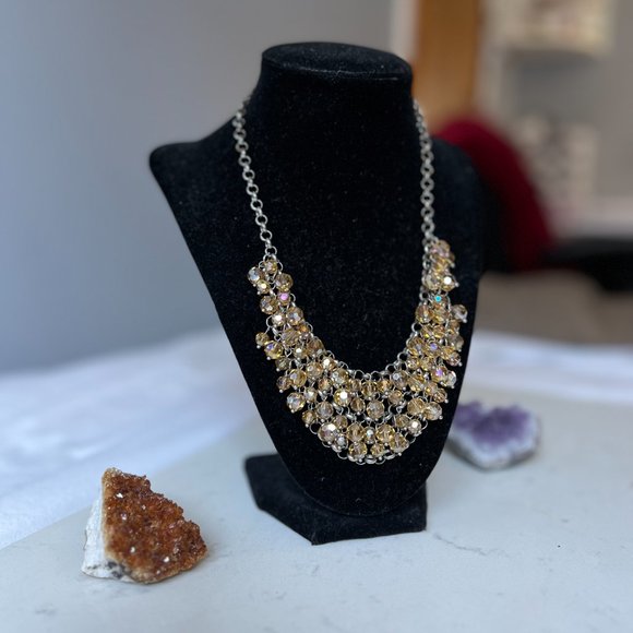 Beaded Gold-toned Necklace - Picture 3 of 5